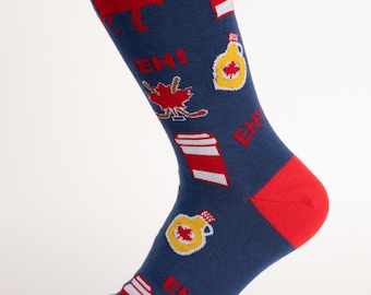 Canada, EH Women's Socks | Canada Maple Leaf | Hockey Socks | Awesome Socks | Crazy Socks | Bride Socks | Funky Socks Maple Syrup