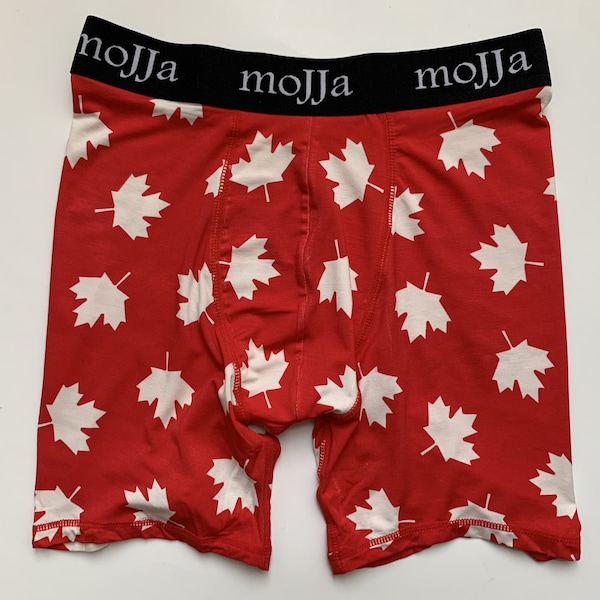 Canada Maple Leaf Boxer Briefs | Modal Underwear | Fun Gitch | Groom Gifts | Comfortable Undies | Novelty Gifts for Men Him | Men's Boxers