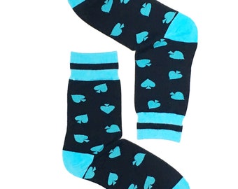 Spade Socks | Fun Socks | Cool Socks | Awesome Socks | Crazy Socks | Groom Socks | Funky Socks