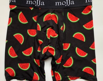 Watermelon Boxer Briefs | Modal Underwear | Fun Gitch | Groom | Comfortable Undies | Novelty Gifts for Men Him | Men's Boxers