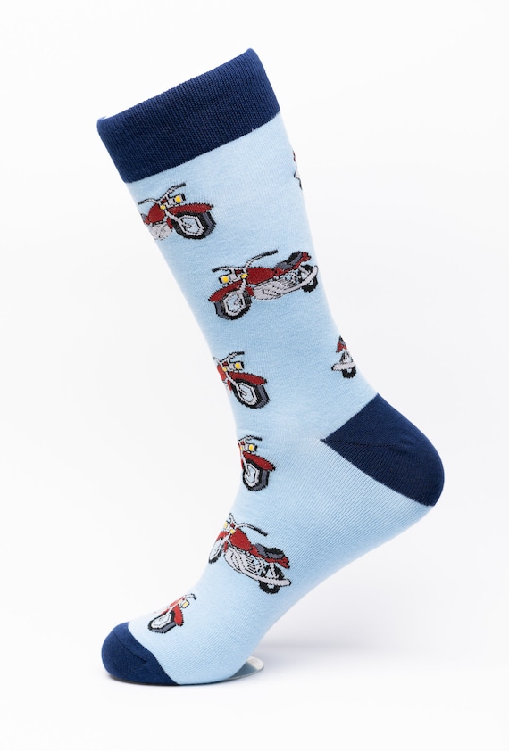 Motorcycle Crew Socks Fun Socks Cool Socks Awesome Socks Novelty Socks Groom Socks Funky Socks Men s Socks Biker Etsy Ireland