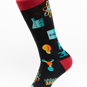 Science Crew Socks | Fun Socks | Cool Socks | Awesome Socks | Crazy Socks | Groom Socks | Funky Socks | Men's Socks | Scientist Lab work