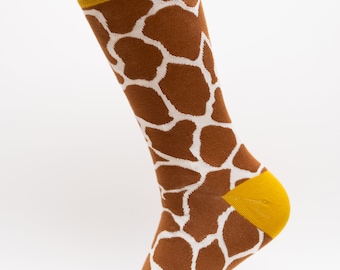 Giraffe Socks | Animal Socks | Safari Socks | Giraffe Gift | Awesome Socks | Crazy Socks | Groom Socks | Zoo Socks