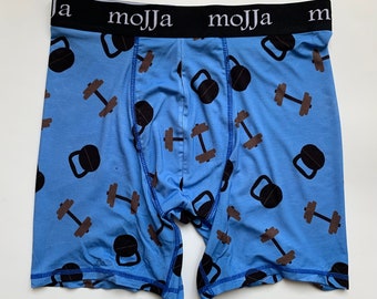 Weight Lifting Kettlebell Boxer Briefs | Modal Underwear | Fun Gitch | Groom | Comfortable Undies | Novelty Gifts for Men Him | Men's Boxers