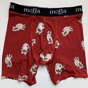 Waschbären Retro Boxer Briefs | Unterwäsche aus Modal | Lustiger Gitch | Bräutigam Geschenke | Feuchtigkeitstransport | Bequeme Unterwäsche | Neuheit Geschenke für Männer Him