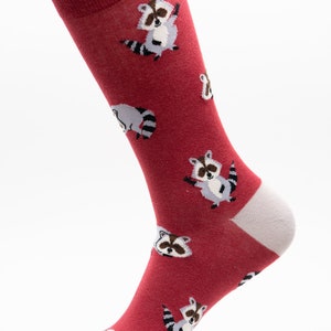 Raccoon Socks | Fun Socks | Cool Socks | Awesome Socks | Crazy Socks | Groom Socks | Funky Socks