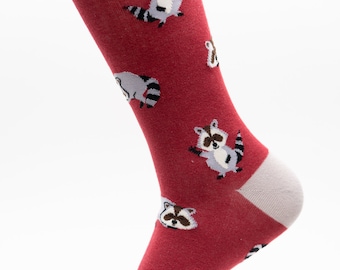Raccoon Socks | Fun Socks | Cool Socks | Awesome Socks | Crazy Socks | Groom Socks | Funky Socks