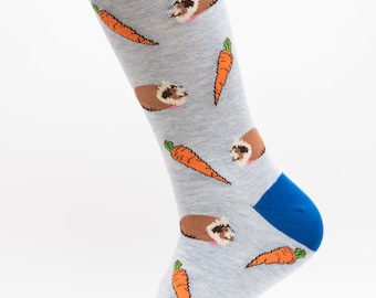 Guinea Pig Crew Socks | Fun Socks | Cool Socks | Awesome Socks | Crazy Socks | Groom Socks | Funky Socks | Men's Socks | Animal Socks