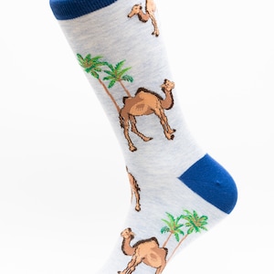 Camel Crew Socks | Fun Socks | Cool Socks | Awesome Socks | Crazy Socks | Groom Socks | Funky Socks | Desert | Men&#39;s Socks | Women&#39;s Socks