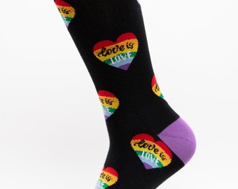 Love is Love Crew Socks | Fun Socks | Cool Socks | Awesome Socks | Crazy Socks | Groom Socks | Funky Socks | Unisex Socks