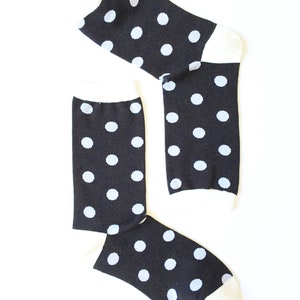Black Polka Dot Socks | Fun Socks | Cool Socks | Awesome Socks | Crazy Socks | Groom Socks | Funky Socks