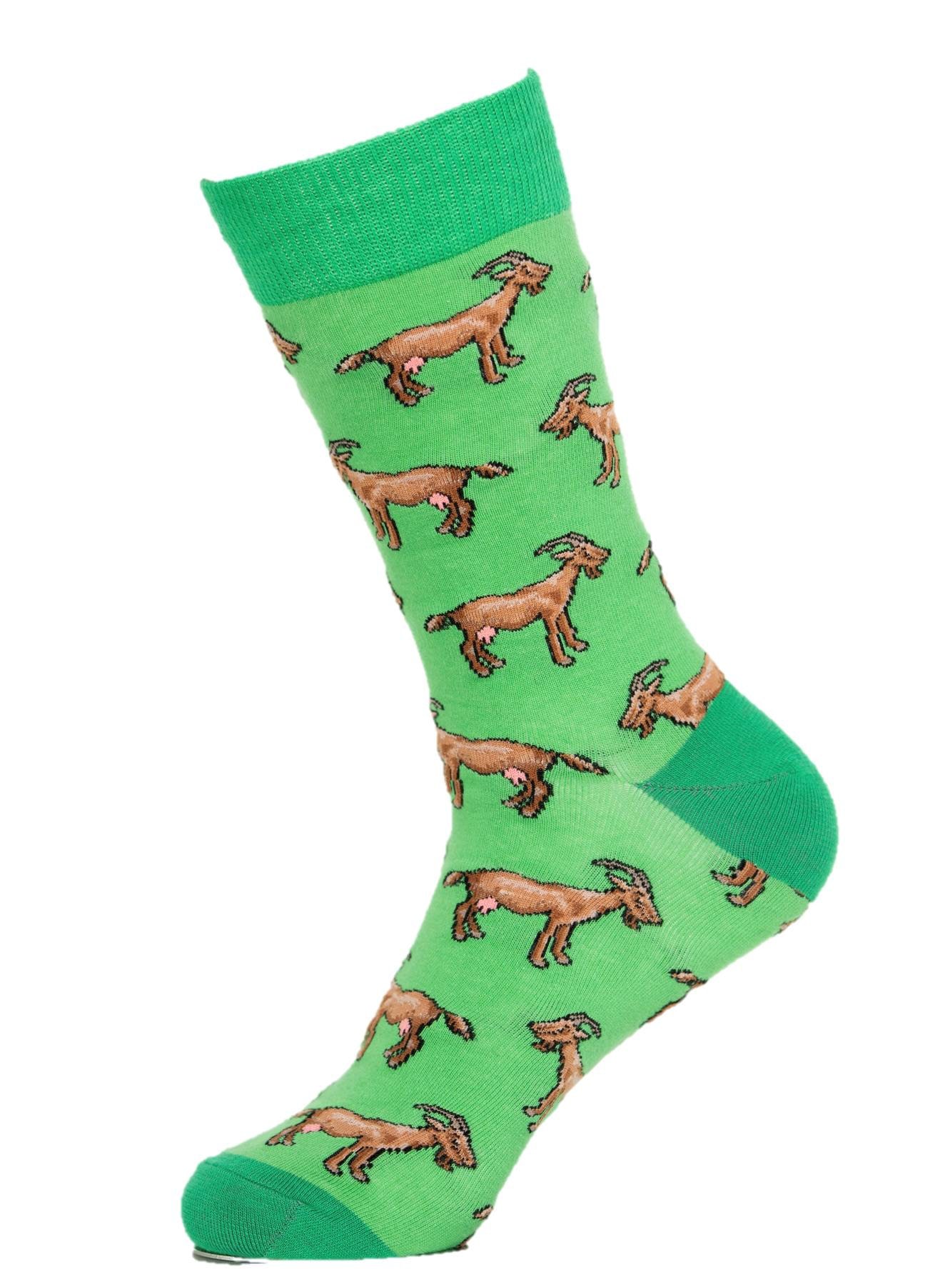 Goat Socks | Men's Socks | Novelty Socks | Farm Animal Socks | Unique Gifts | Awesome Socks | Groom Socks | Funky Socks