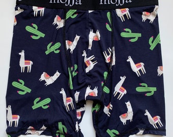 Llama Alpacas Boxer Briefs | Modal Underwear | Fun Gitch | Groom | Comfortable Undies | Novelty Gifts for Men Him | Men's Boxers