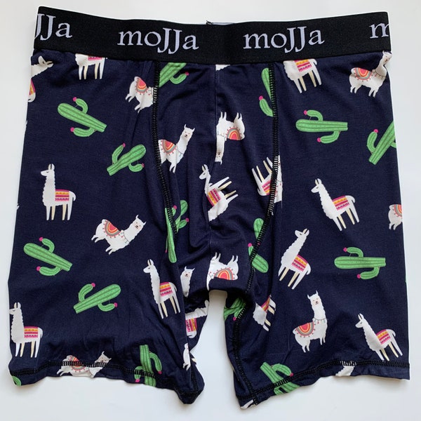 Llama Alpacas Boxer Briefs | Modal Underwear | Fun Gitch | Groom | Comfortable Undies | Novelty Gifts for Men Him | Men's Boxers