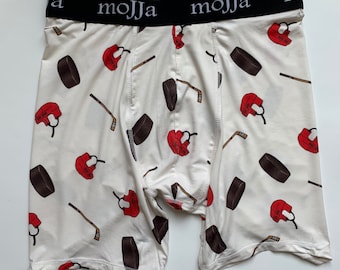 Hockey Accessories Boxer Briefs | Modal Underwear | Fun Gitch | Groom Gifts | Comfortable Undies | Novelty Gifts for Men Him | Men's Boxers