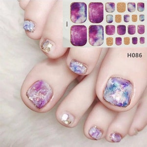 Toenail Toe Nail Stickers Decals Marble Flower Leopard Print Daisy Nail Wrap Decals Self-Adhesive Nail Art Decals Stickers