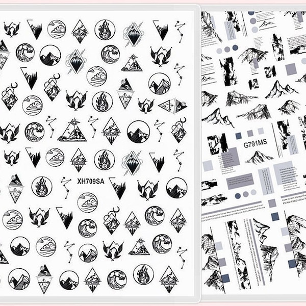 Nail Stickers Moon Etsy