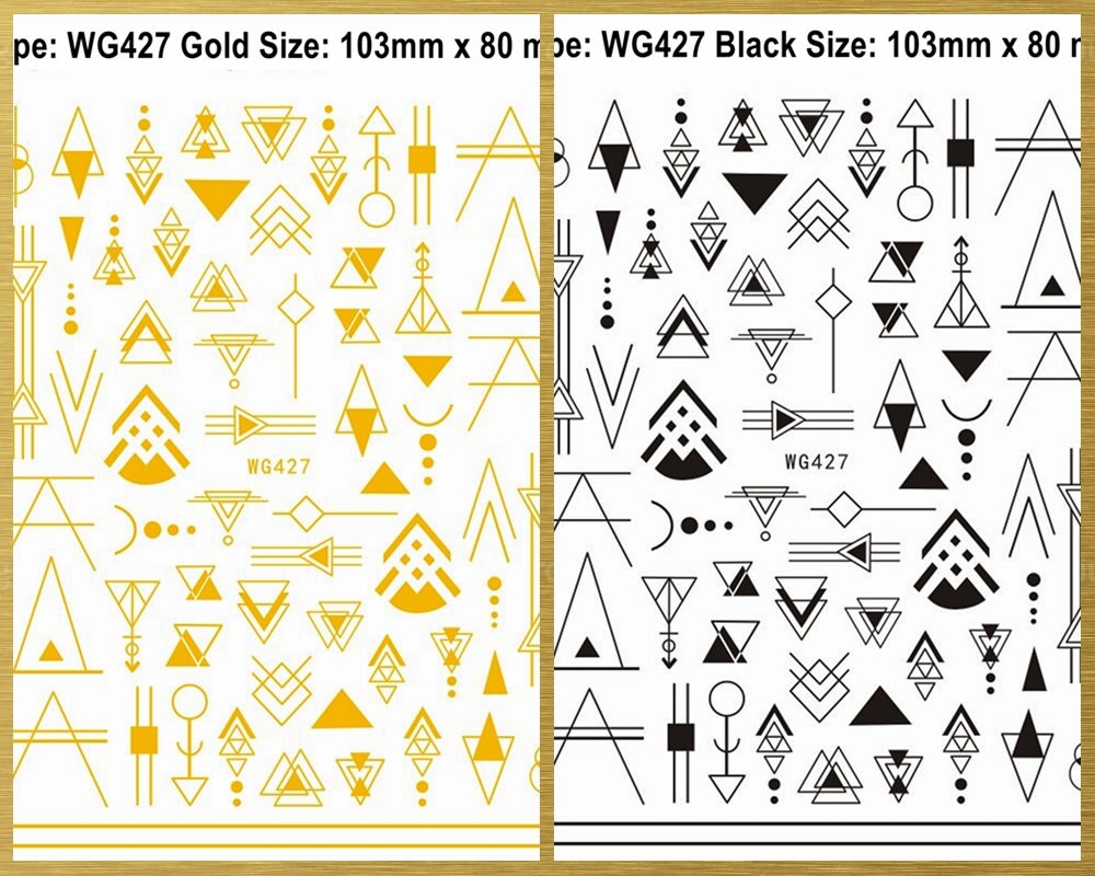Black White Gold Abstract Geometric Figure Graphics Shapes Lines Tria…