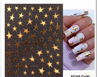 Irregular Stars Nail Art Stickers 6 Colors
