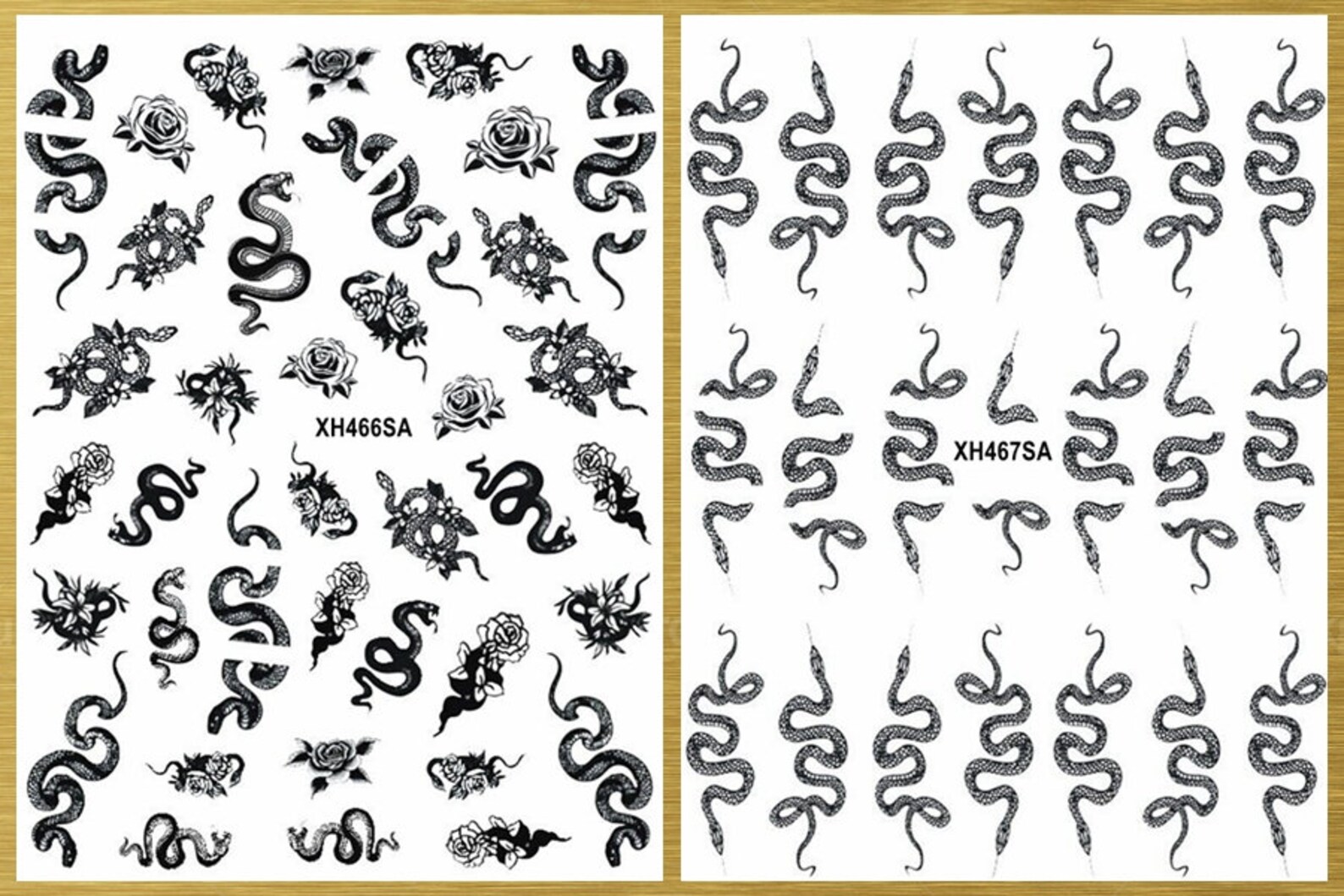 Snake Nail Stickers Decals Snakes Butterfly Eagle Skull Cross Etsy