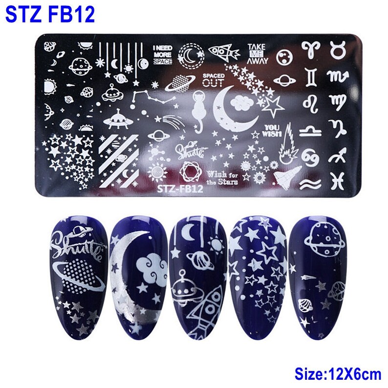 Metal Nail Stamping Plates Galaxy Constellation Symbol Signs Etsy