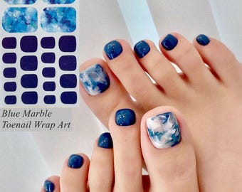 Zehennagel Marmor Zehennagel wickeln Angebote Aquarell Ripple Swirl Marmor Blau Rosa Lila Rot Full Cover Selbstklebende Nail Art Aufkleber YMZSeries