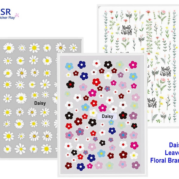 Nail Decals Flowers - Etsy