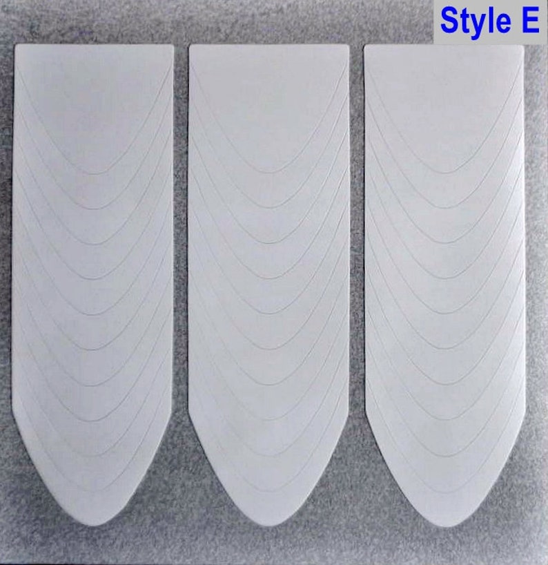 Perfekt 5 Blätter French Maniküre Nail Art Tipps Anleitungen für DIY Dekoration Schablonen Werkzeuge Das Gleiche Design 5 Blätter E