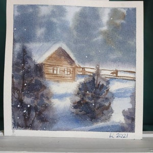 Paisaje pintura original árboles de arte arte armario pared | Etsy