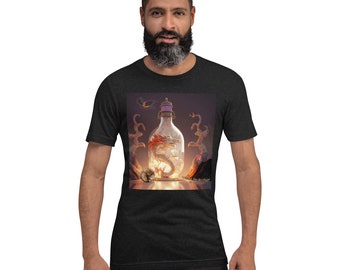 Flamme le dragon rouge de la série Punk Shop Dragon, t-shirt unisexe