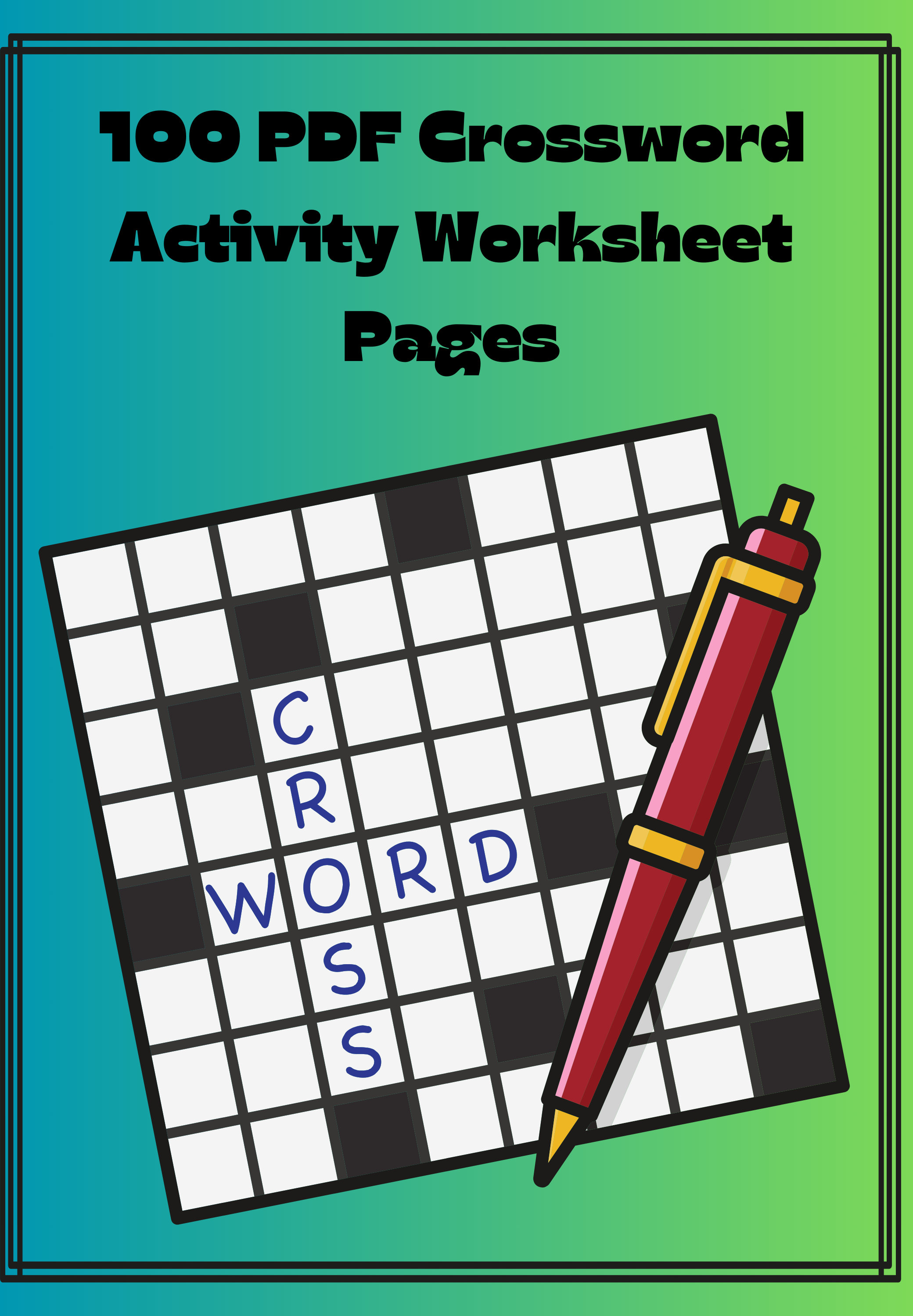 100 Printable Crossword Puzzles Downloadable for Adults, Fun Activities ...