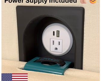Lovesac Power Hub Housing + Outlet for Sactionals (Fast Charging USB-C, USB, Plug Hub) StealthTech