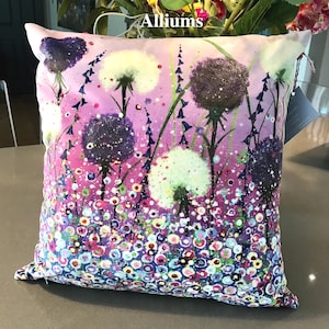 Alliums Velvet Cushion
