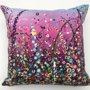 Pink Dotty velvet Cushion