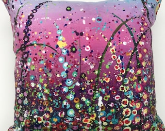 Pink Dotty velvet Cushion