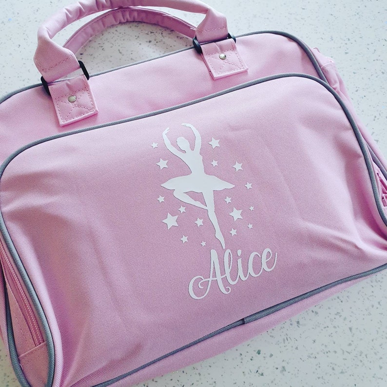 girls personalised dance bag