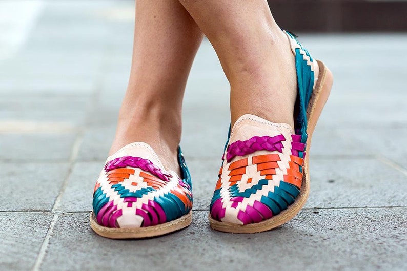 colorful mexican huaraches