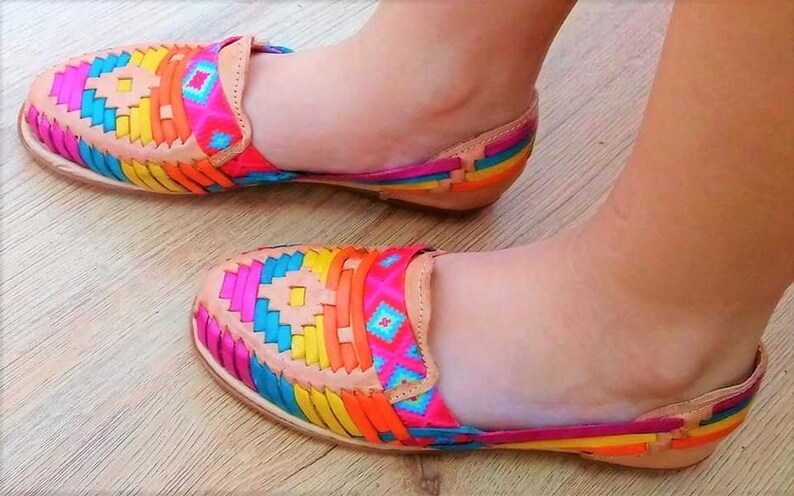 mexican sandals colorful