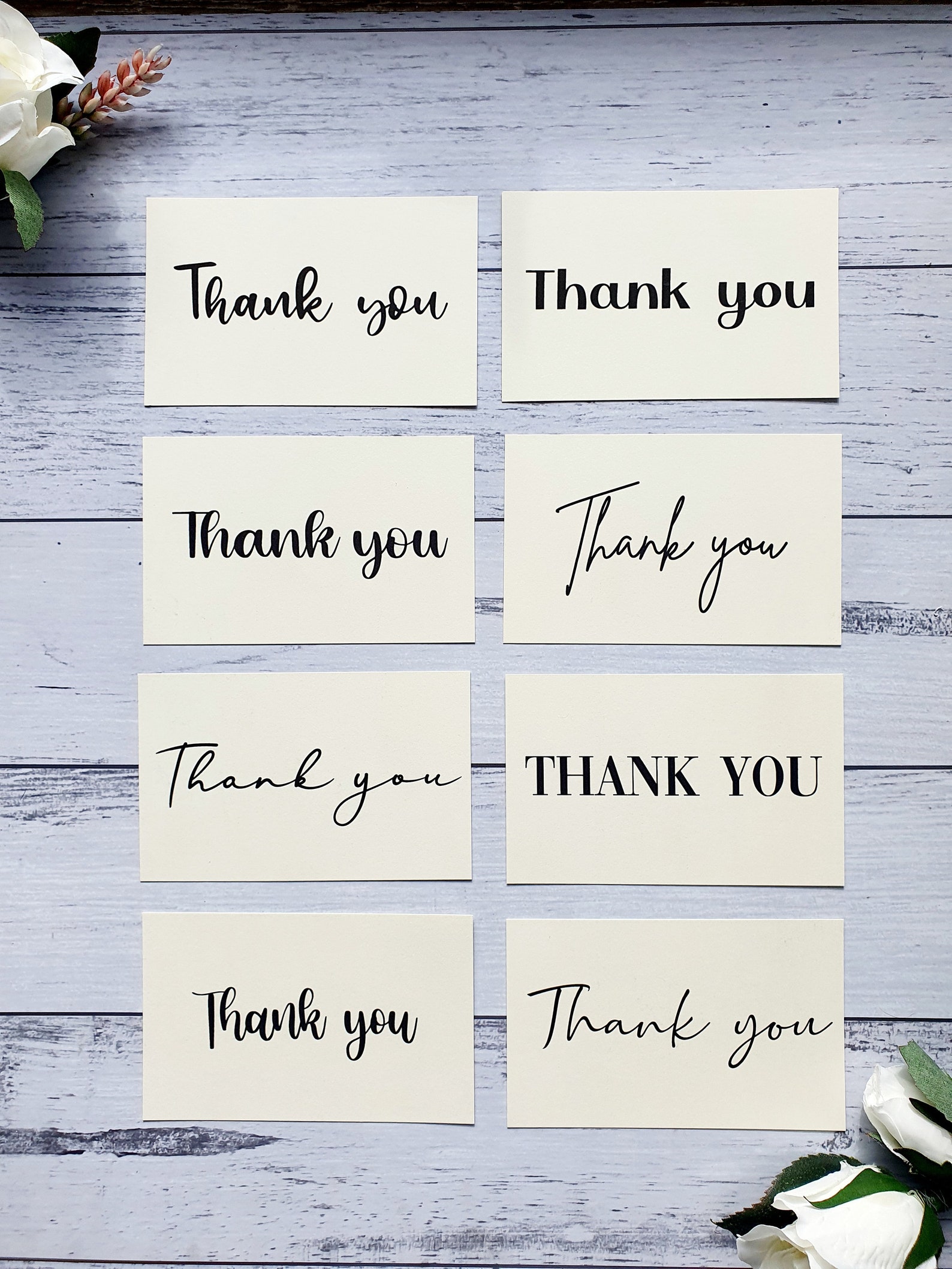 Mini Thank You Tag Flat Mini Card thank You Mini Note Cards Etsy