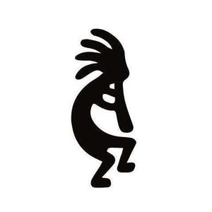 Precut Stained Glass, Precut Glass Kokopelli in Black Opaque Glass in Multiple Sizes
