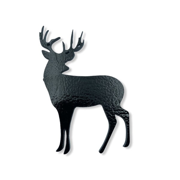 Precut Stained Glass, Precut Fusible Glass Deer in Black or Brown Opaque, Coe 90 or 96, Glass Cut Out, Fusible Glass