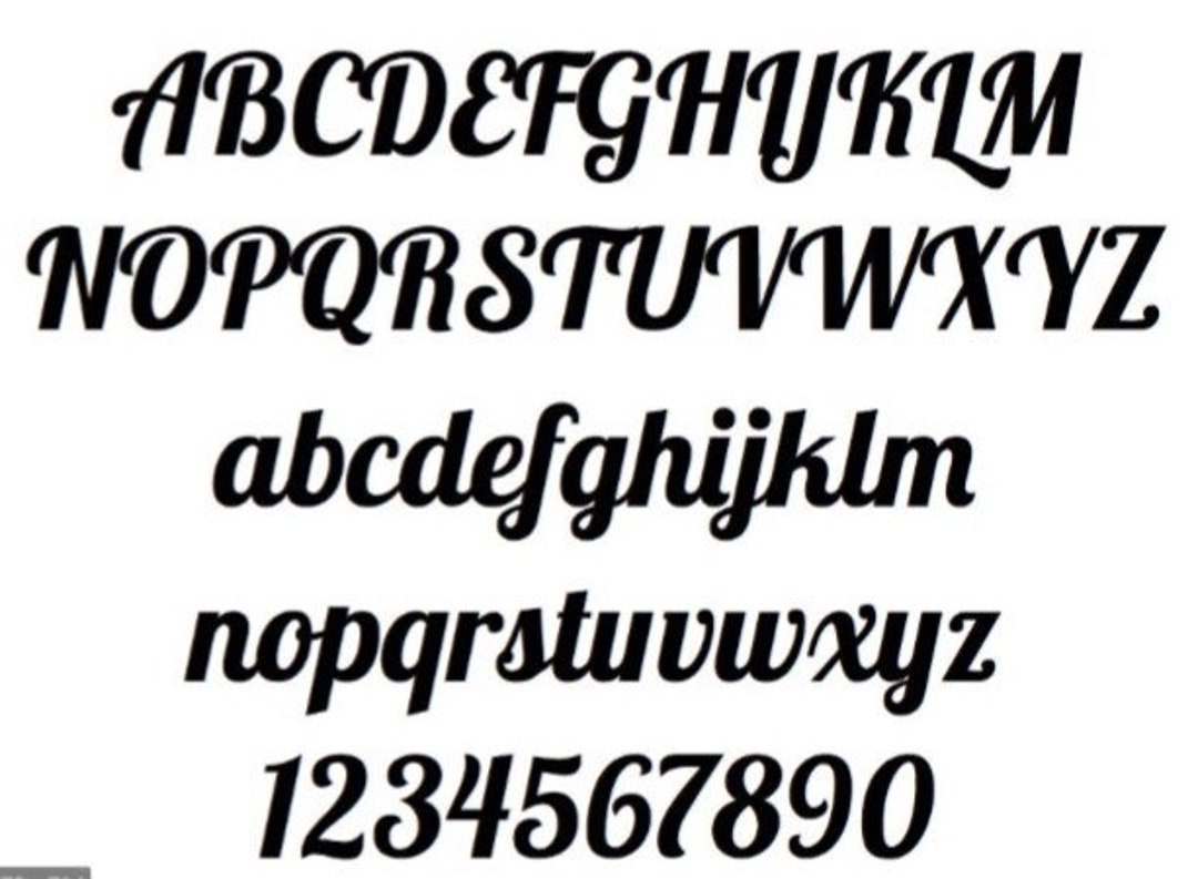 Precut Fusible Glass Letters in Lobster Font, in Bullseye COE 90 or