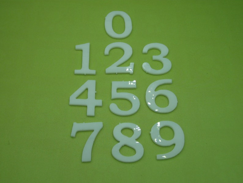 Precut Stained Glass Precut Glass Numbers 8 White Opal Etsy