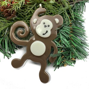 Cheeky Monkey Ornament, Handmade Monkey Ornament, Monkey Tree Decoration, Jungle Animal Keepsake, Monkey Stocking Stuffer, Monkey Lover Gift