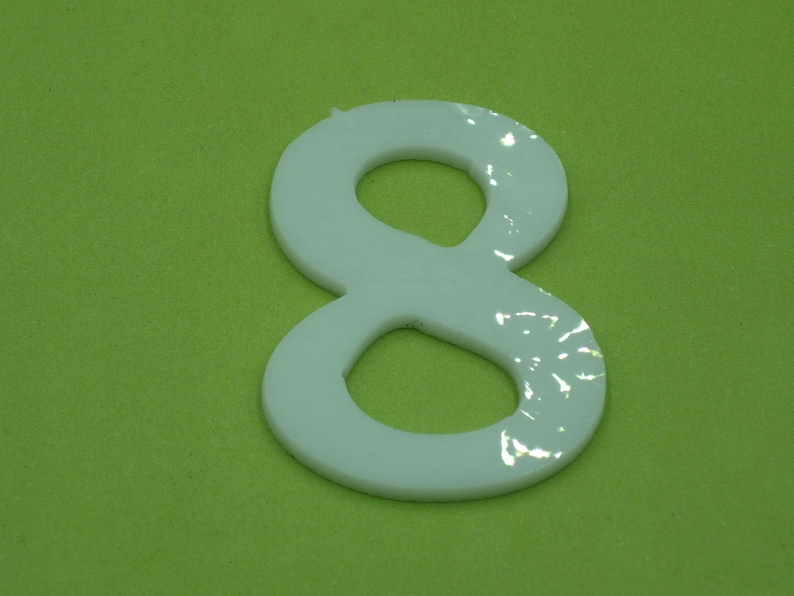 Precut Stained Glass Precut Glass Numbers 8 White Opal Etsy