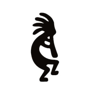 Precut Stained Glass, Precut Glass Kokopelli in Black Opaque Glass in Multiple Sizes