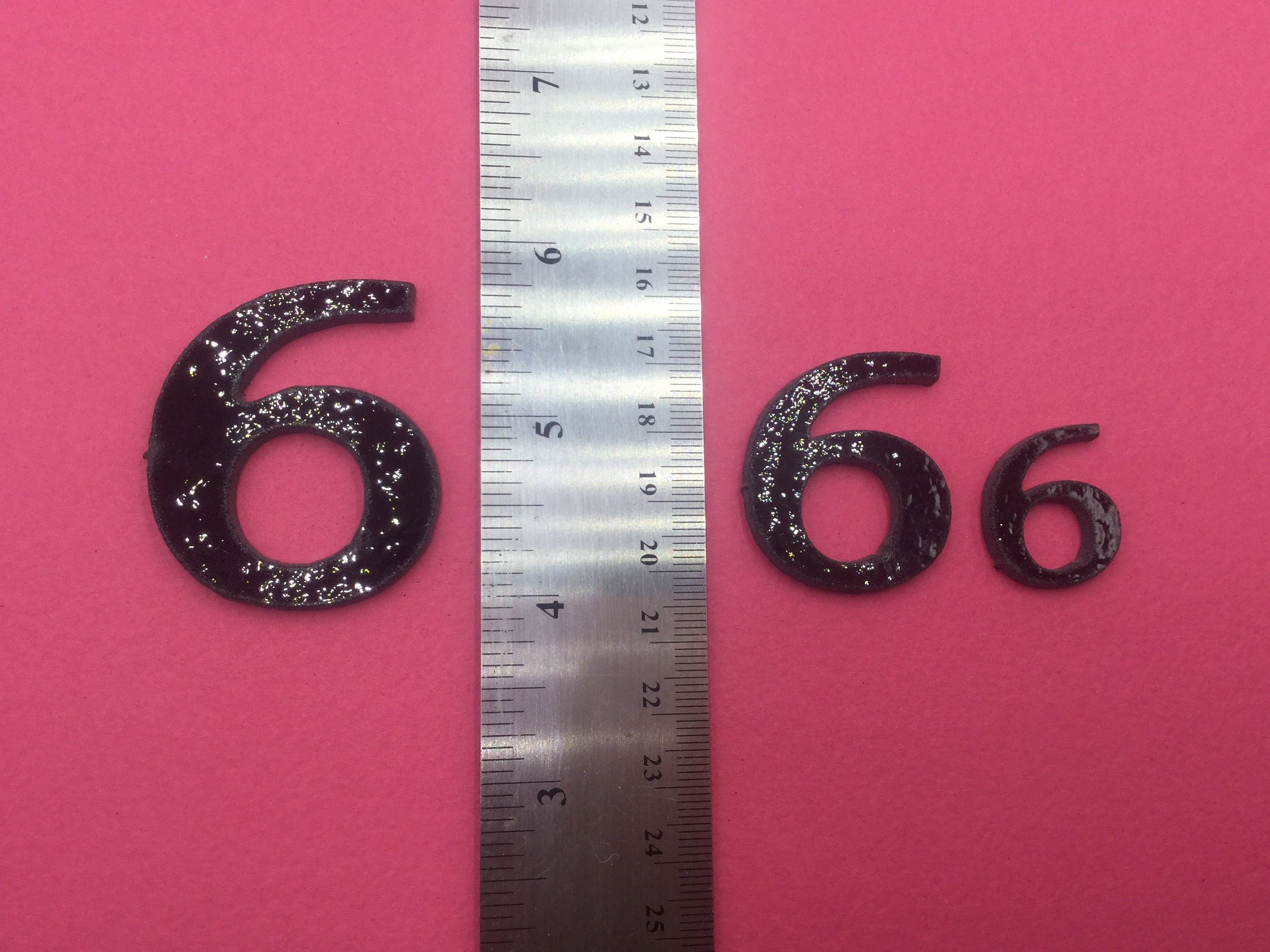 Precut Stained Glass Precut Glass Numbers 6 Black Opal Etsy
