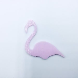 Fusible Precut Stained Glass Flamingo, 90 COE, Pink Bullseye Glass, Stained Glass Bird, Precut Glass Shapes, Fusing or Mosaics
