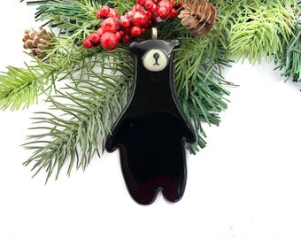 Bear, Black Bear, Ornament, Christmas Ornament, Christmas Tree Decoration, Glass Ornament, Personalized Gift, Ornament of the Year 2026