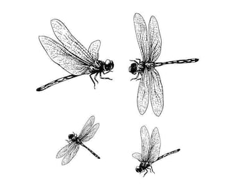 Dragonflies Silk Screen Stencil, DIY Silk Screen Printing, Fused Glass Stencil, Print on Polymer Clay